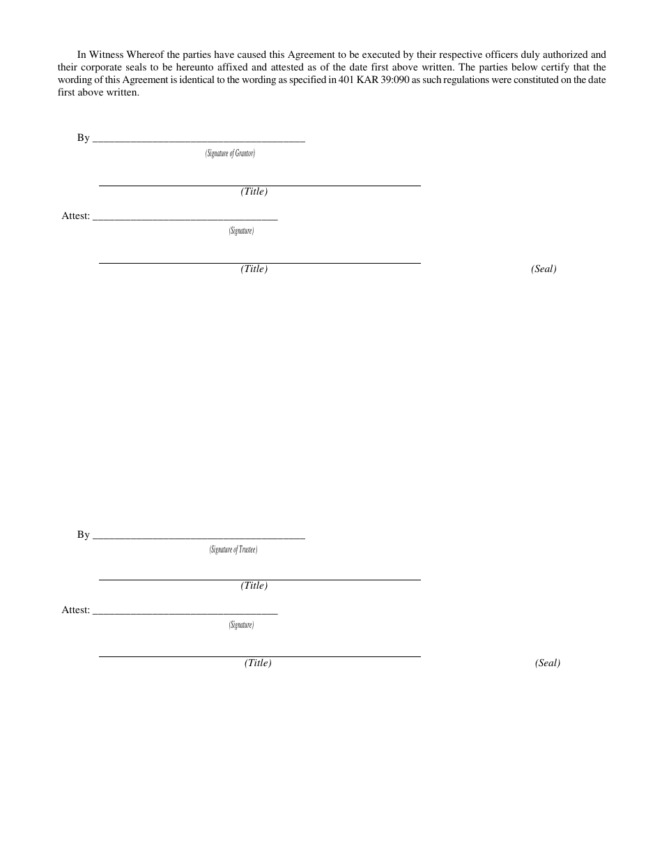 Trust Agreement for Closure and / or Postclosure Assurance - Kentucky, Page 4