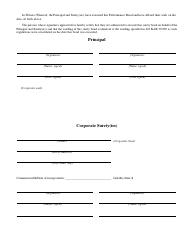 Form DEP-6035C Performance Bond to Demonstrate Closure and/or Postclosure Care - Kentucky, Page 4