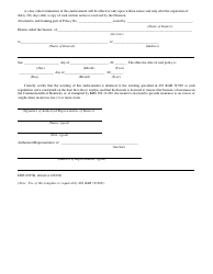 Form DEP-6035K Hazardous Waste Facility Liability Endorsement - Kentucky, Page 2