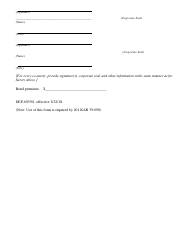 Form DEP-6035O Payment Bond to Demonstrate Liability Coverage - Kentucky, Page 5