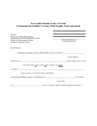 Form DEP-6035N Irrevocable Standby Letter of Credit to Demonstrate Liability Coverage With Standby Trust Agreement - Kentucky