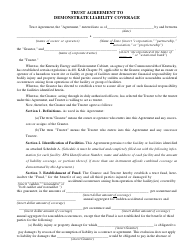 Document preview: Form DEP-6035P Trust Agreement to Demonstrate Liability Coverage - Kentucky