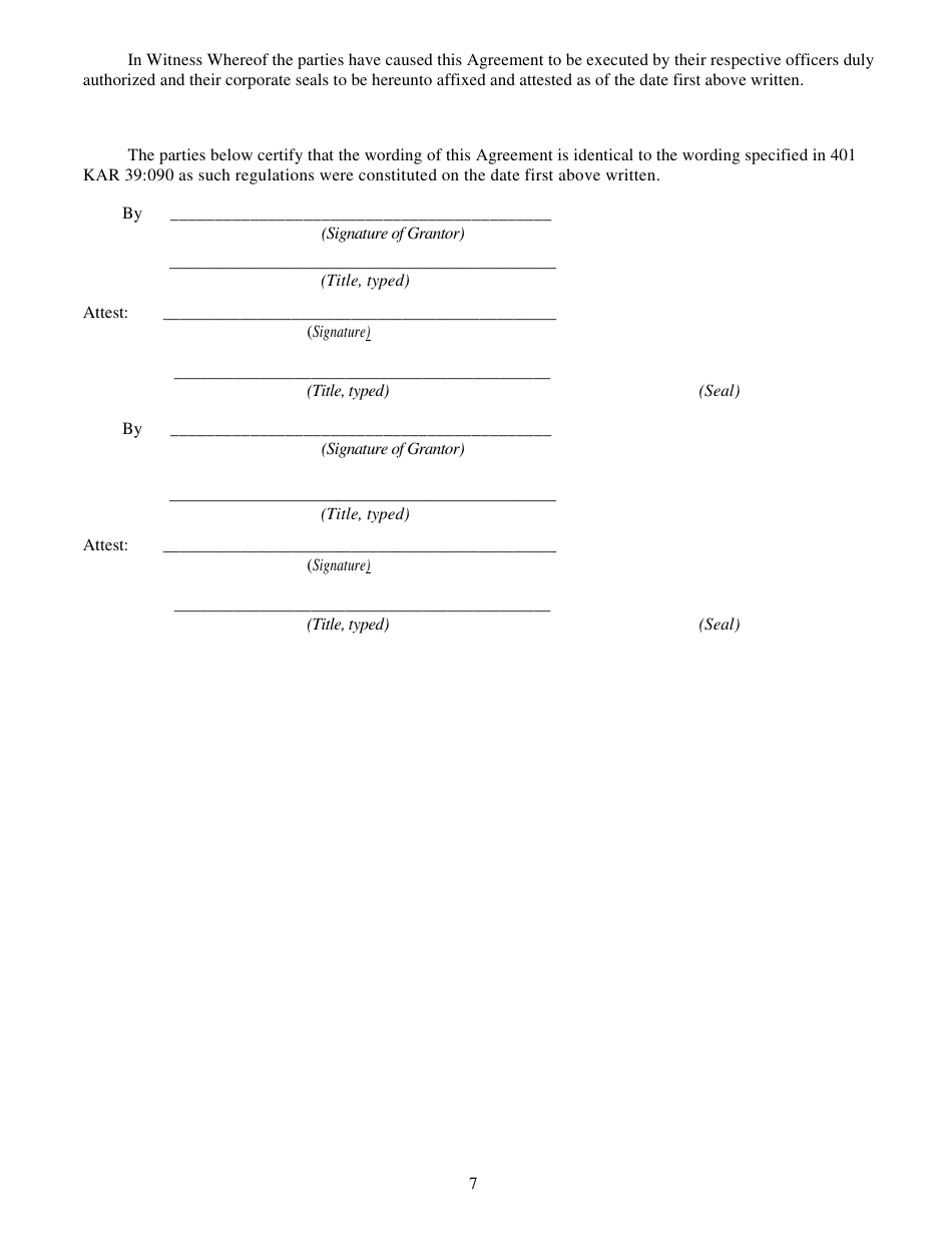 Form DEP-6035P Trust Agreement to Demonstrate Liability Coverage - Kentucky, Page 7