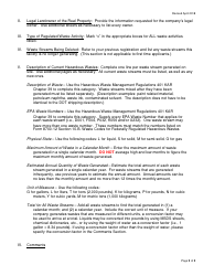 Instructions for Form DWM7037A Registration of Hazardous Waste Activity Addendum - Kentucky, Page 2
