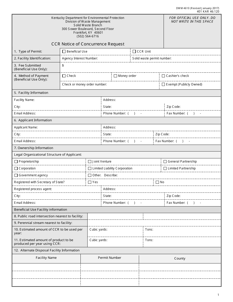 Form DWM4610 - Fill Out, Sign Online and Download Printable PDF ...