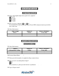 Form DEP6031 Application for Operator/Manager Certification - Kentucky, Page 4