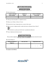 Form DEP6031 Application for Operator/Manager Certification - Kentucky, Page 6