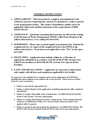 Form DEP7095 Application for Renewal of a Formal Permit - Kentucky, Page 2