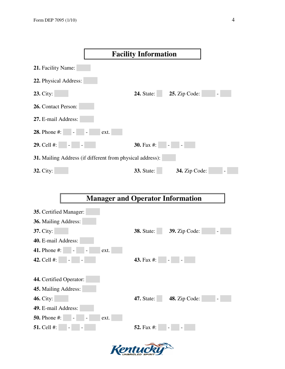 Form DEP7095 Application for Renewal of a Formal Permit - Kentucky, Page 4