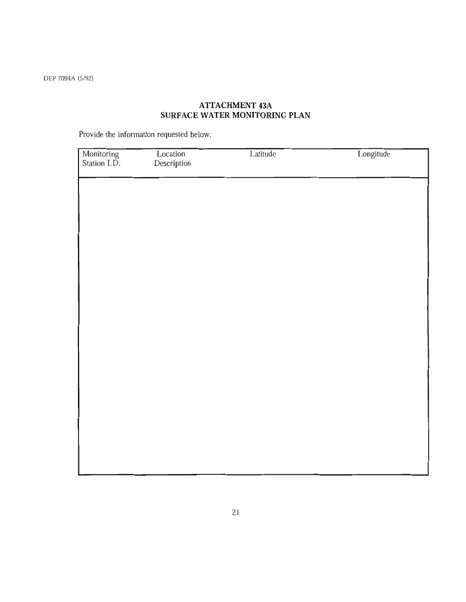 Form DEP7094A Application for a Special Waste Landfill Permit - Kentucky, Page 21