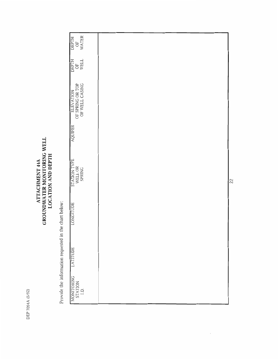 Form DEP7094A Application for a Special Waste Landfill Permit - Kentucky, Page 22