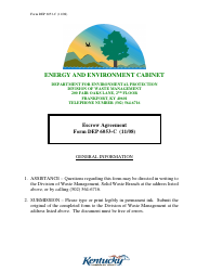 Document preview: Form DEP6053-C Escrow Agreement Form - Kentucky