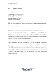 Form DEP6053-H Irrevocable Letter of Credit for Corrective Action - Kentucky, Page 2