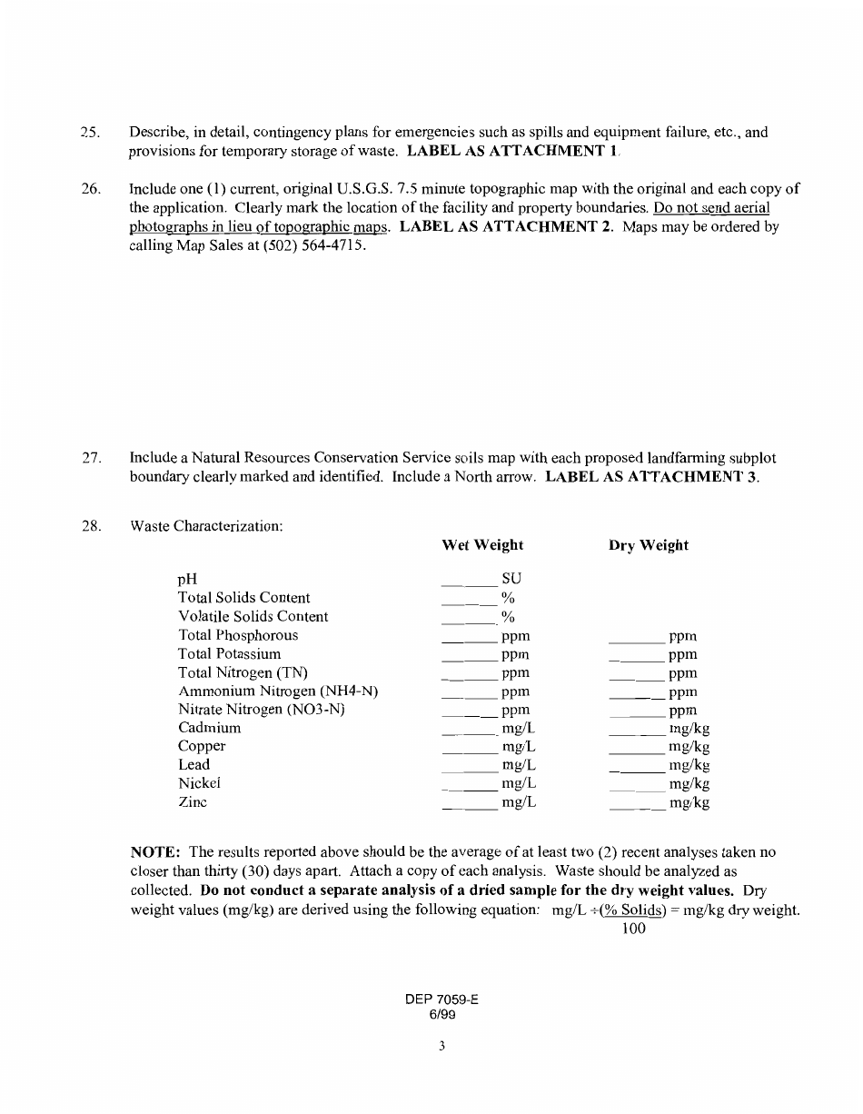 Form DEP7059-E Registration for a Registered Permit-By-Rule Class I Solid Waste Landfarm - Kentucky, Page 4