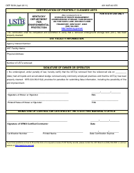 Form DEP5039 &quot;Certification of Properly Cleaned Usts&quot; - Kentucky