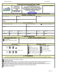 Form DEP4067 Over-excavation Report Form - Kentucky