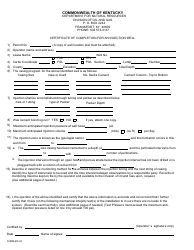 Form ED-23 Certification of Completion for an Injection Well - Kentucky