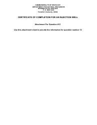Form ED-23 Certification of Completion for an Injection Well - Kentucky, Page 2
