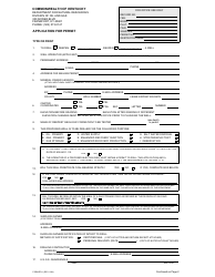 Form ED-1 Permit Application Form - Kentucky