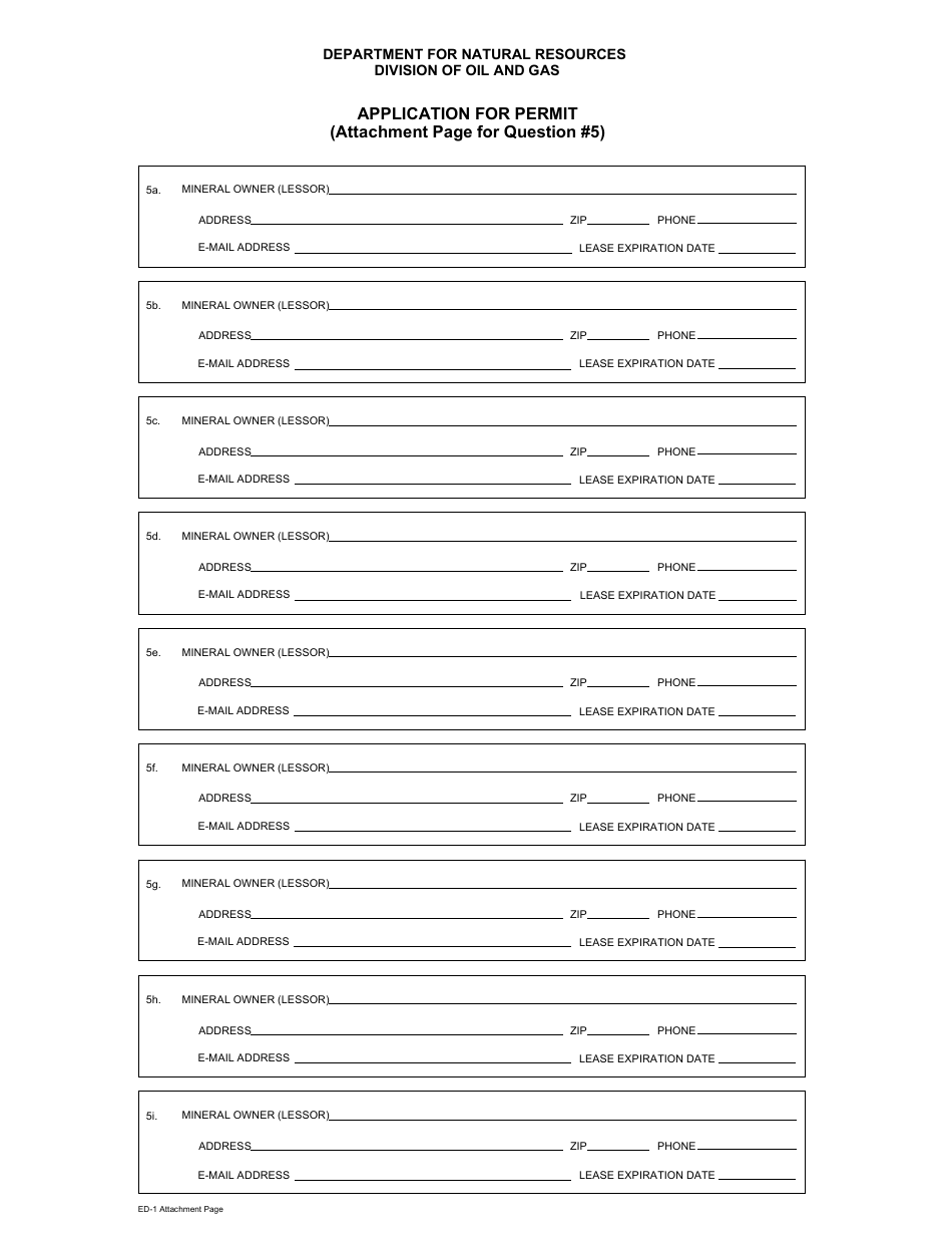 Form ED-1 Permit Application Form - Kentucky, Page 3
