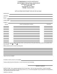 Form ED-9 &quot;Application for Permit for Use of Vacuum Form&quot; - Kentucky
