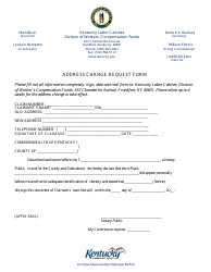 Address Change Request Form - Kentucky