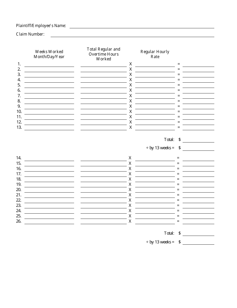 Form AWW-1 Average Weekly Wage Certification - Kentucky, Page 2