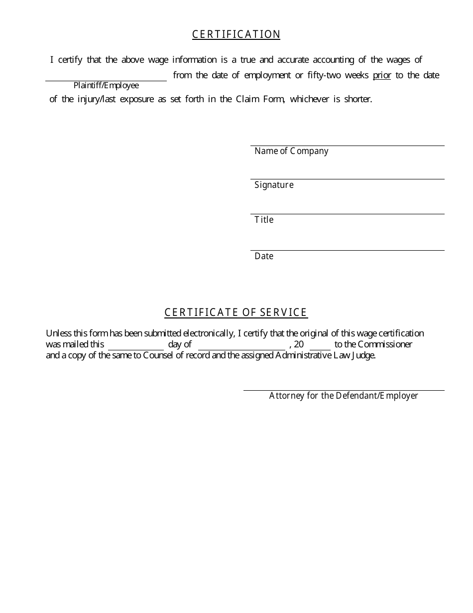 Form AWW-1 Average Weekly Wage Certification - Kentucky, Page 4