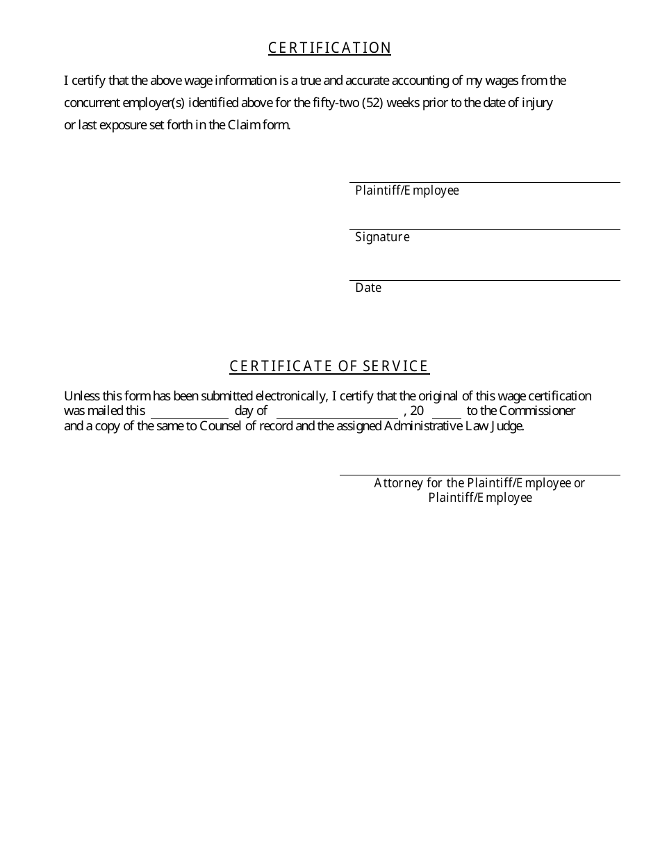 Form AWW-CON Average Weekly Wage Certification - Concurrent - Kentucky, Page 4