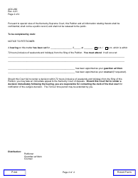 Form AOC-260 Abortion Petition - Kentucky, Page 2