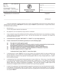 Document preview: Form AOC-491 Motion to Enter Guilty Plea - Kentucky
