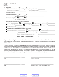 Form AOC-495.8 &quot;Financial Statement, Affidavit of Indigency, and Request for Reduced Ignition Interlock Device Costs&quot; - Kentucky, Page 2