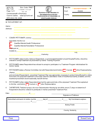 Document preview: Form AOC-735 Petition to Set Hearing to Determine Involuntary Participation of Treatment of Hospitalized Person - Kentucky