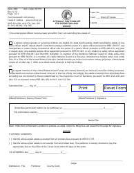 Document preview: Form AOC-860 Affidavit for Probate Fee Exemption and Order - Kentucky