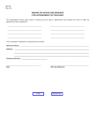 Form AOC-745 Application for Appointment of Fiduciary for Disabled Persons - Kentucky, Page 2