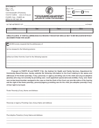 Form AOC-DNA-13 &quot;Notice of Names and Addresses of Interested Parties to Be Noticed by Clerk for Hearings&quot; - Kentucky