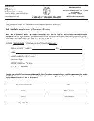 Document preview: Form AOC-RU-006 Emergency Services Request - Kentucky