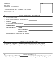 Form 108 Medical Report - Occupational Disease - Kentucky