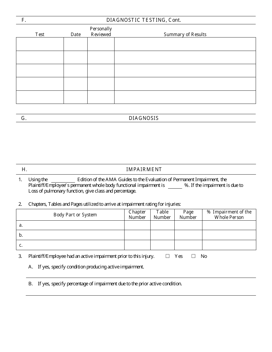 Form 108 Medical Report - Occupational Disease - Kentucky, Page 3