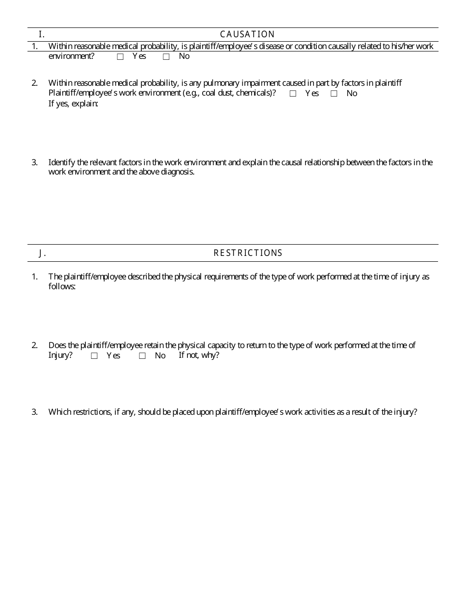 Form 108 Medical Report - Occupational Disease - Kentucky, Page 4