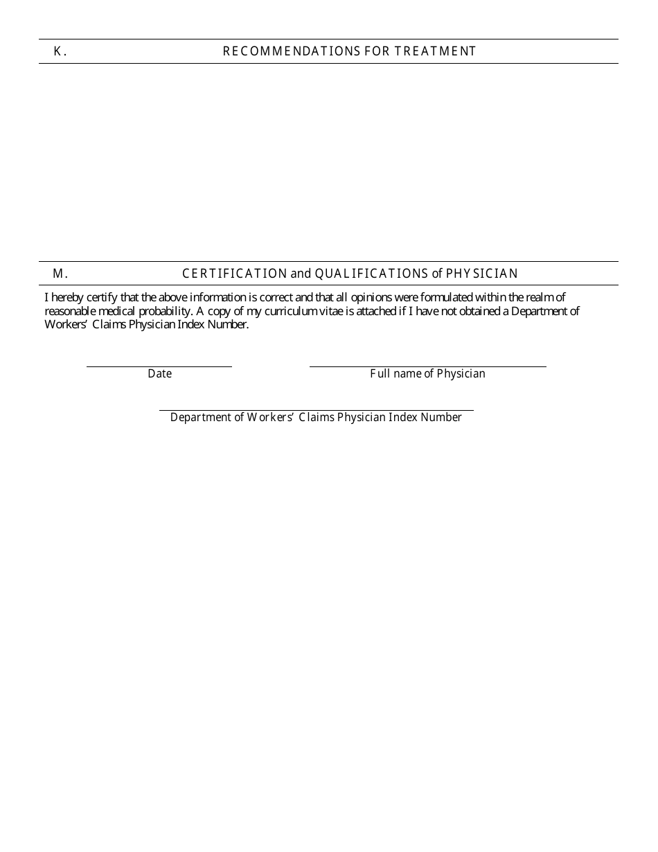 Form 108 Medical Report - Occupational Disease - Kentucky, Page 5
