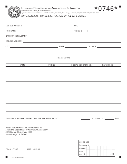 Form AES-07-46  Printable Pdf