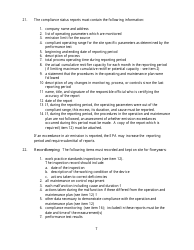 Existing Hard Chrome Electroplaters Final Rule Checklist - Louisiana, Page 7