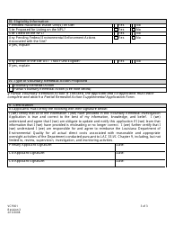 Form VCP001 Voluntary Remedial Investigation Application - Louisiana, Page 3