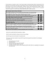 Liquid Monitoring Recordkeeping Form - Monthly Release Detection Device - Louisiana, Page 2