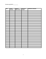 Liquid Monitoring Recordkeeping Form - Monthly Release Detection Device - Louisiana, Page 3