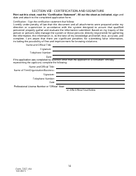 Form 7257 Notice of Intent for the Disposal of Sewage Sludge (Biosolids) in Permitted Landfills - Louisiana, Page 15