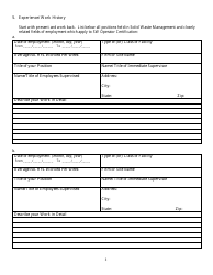 Solid Waste Operator Certification Application Form - Louisiana, Page 3