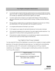 Form HIPPA501P Restriction of Use &amp; Disclosure Request Form - Louisiana, Page 2