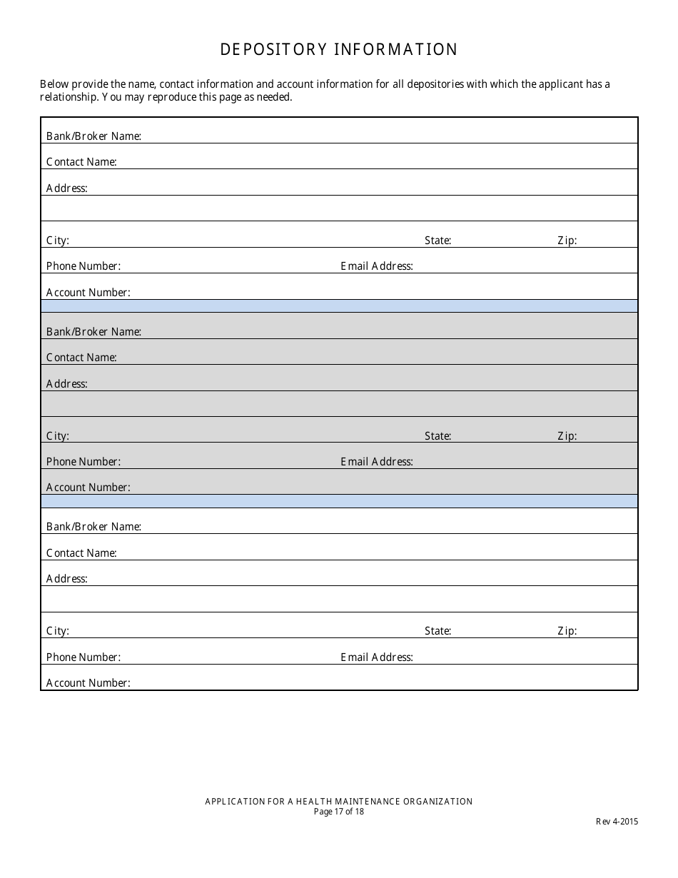 Application for Health Maintenance Organization License in Louisiana - Louisiana, Page 17